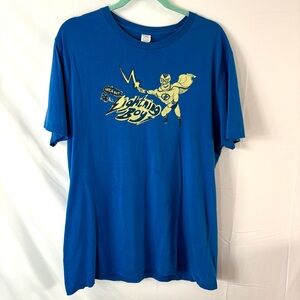 Vintage Y2K Hollister graphic T-shirt men’s blue lightning boy 2000s XXL